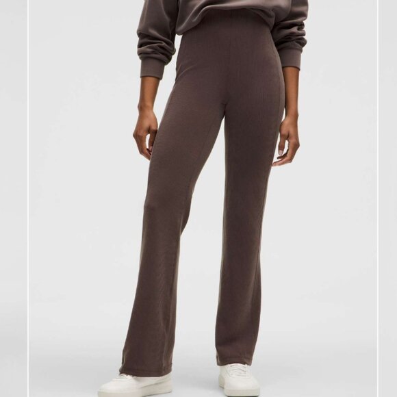 Lululemon Ribbed Softstreme Flared Pant, Espresso, Size 14 - Picture 1 of 8